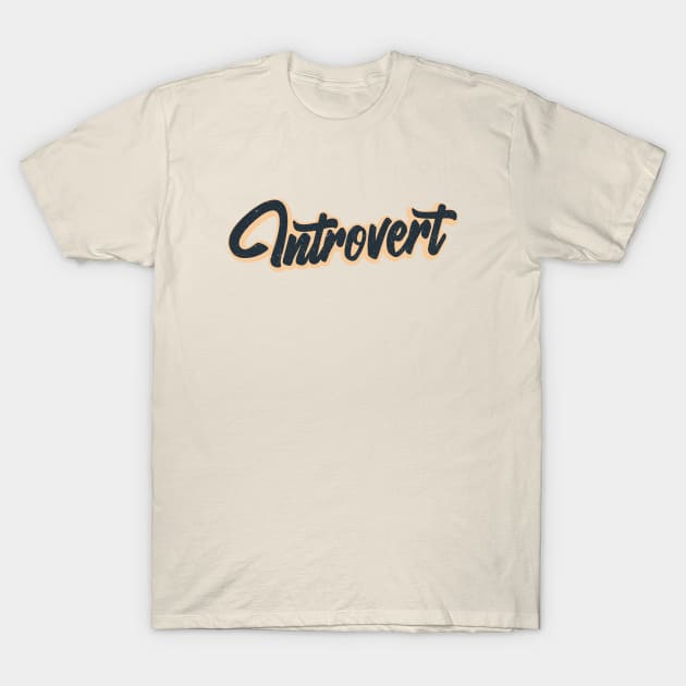 Vintage Introvert Typography T-Shirt by Commykaze